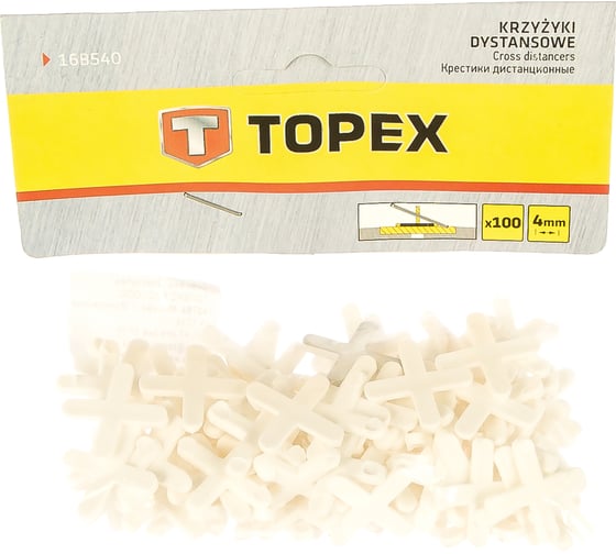 Крестики дистанционные (100 шт; 4 мм) TOPEX 16B540