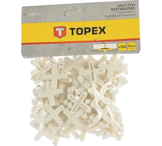 Крестики дистанционные (100 шт; 5 мм) TOPEX 16B550