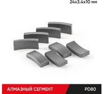 Алмазный сегмент P D 80 мм 24х3.4х10 мм MOLOT 80243913