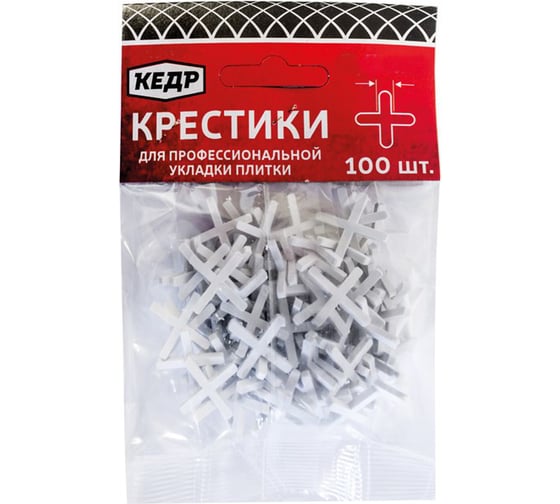Крестики для плитки 1,5 мм 100 шт. КЕДР 138-0002 134379 1