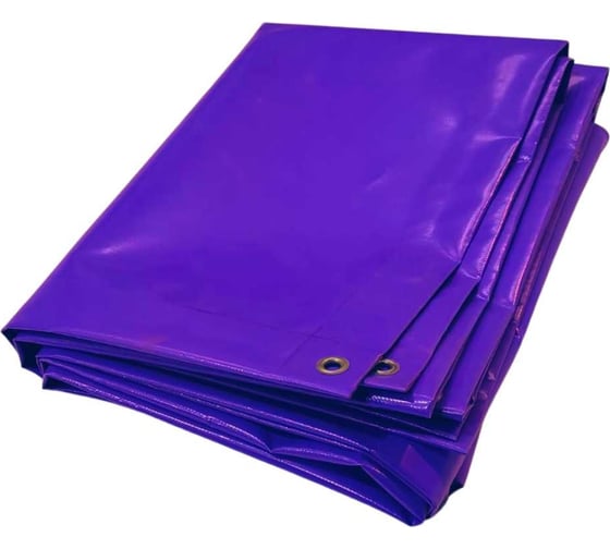Тент полог ПВХ 6x10 м, 630 г/м², влагостойкий, фиолетовый ПК ЭЛИТТЕНТ 6X10PVC630PU
