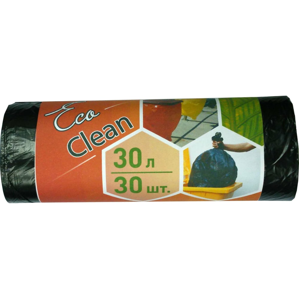 Мешки для мусора Ecoclean (30 шт; 30 л; 6 мкм; 48х55 см) Концепция Быта ...