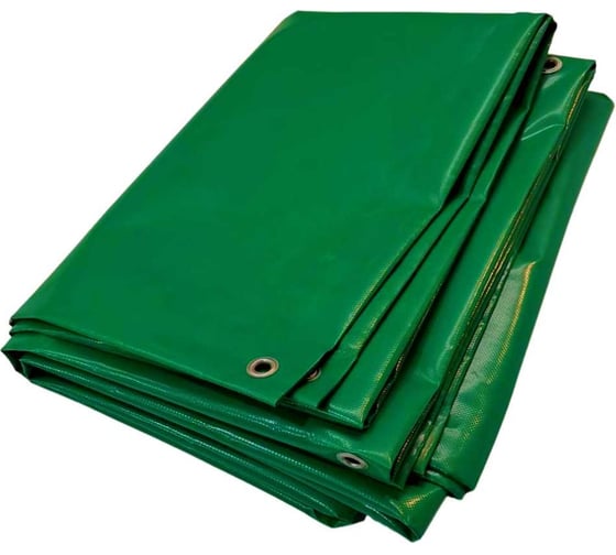 Тент полог ПВХ 5x10 м, 630 г/м², влагостойкий, зеленый ПК ЭЛИТТЕНТ 5X10PVC630GR