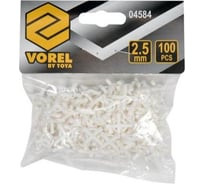 Крестики для плитки с ограничителем 2.5 мм, 100 шт VOREL4584