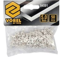 Крестики для плитки Т-образные, 5.0 мм, 50 шт VOREL 4591