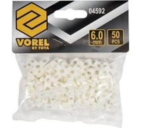 Крестики для плитки Т-образные, 6.0 мм, 50 шт VOREL 4592