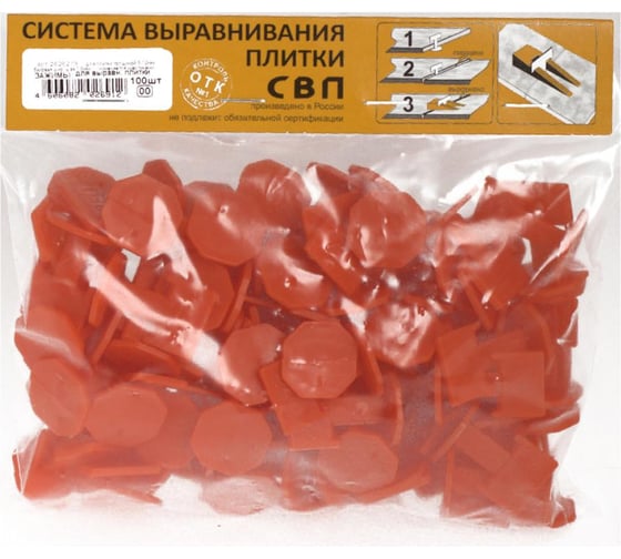 Зажимы для выравнивания плитки Стройбат 100 шт. 25104