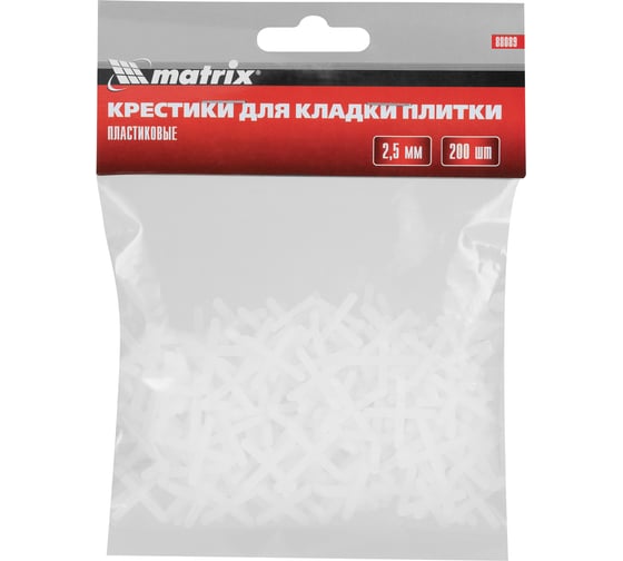 Крестики (200 шт; 2.5 мм) для кладки плитки MATRIX 88089