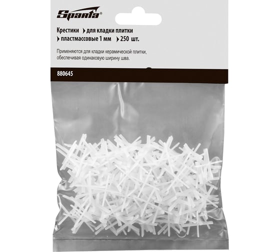 Крестики для кладки плитки (250 шт; 1 мм) SPARTA 880645