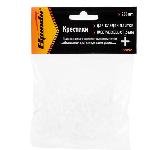 Крестики для кладки плитки (250 шт; 1.5 мм) SPARTA 880665