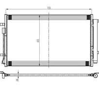 Радиатор кондиц. для автомобилей Hyundai Santa Fe (18-) (выпуск с 2020г.)/Kia Sorento (20-) 2.5i LUZAR LRAC 0883