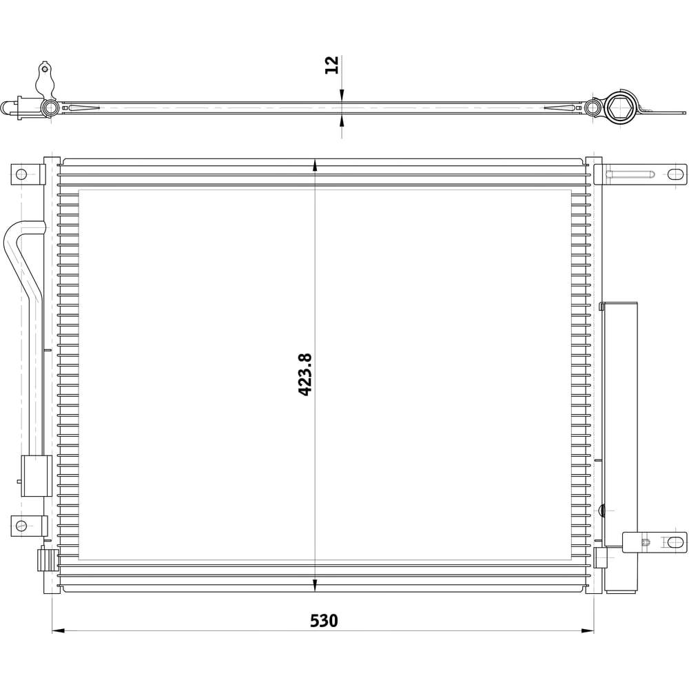 Nexia R3 Radiator Радиатор кондиционера для автомобилей Ravon Nexia R3 (15-) 1.5i LUZAR ...