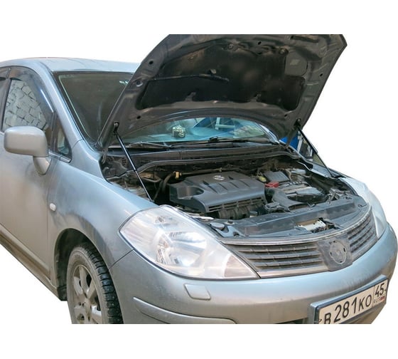 Газовые упоры капота АвтоУпор для Nissan Tiida I 2007-2014, 2 шт., UNITII011