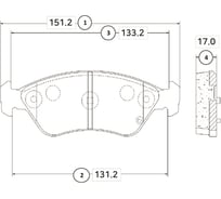Тормозные колодки передние CTR GK0514
