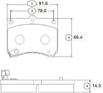 Тормозные колодки передние CTR GK0648