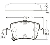 Тормозные колодки задние CTR GK1189