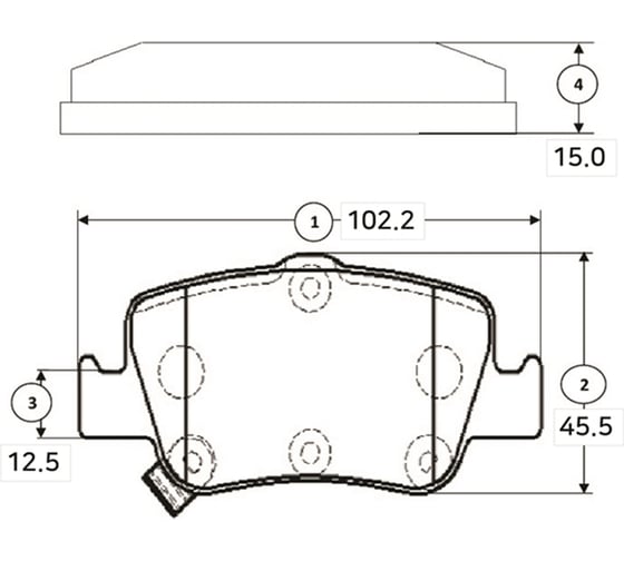 Тормозные колодки задние CTR GK1189