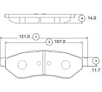 Тормозные колодки задние CTR GK0446