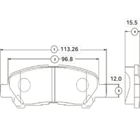 Тормозные колодки задние CTR GK1083