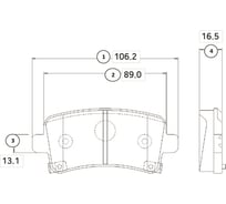 Тормозные колодки задние CTR GK0453