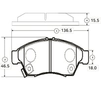 Тормозные колодки передние CTR GK0943
