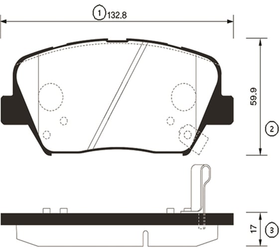 Тормозные колодки передние CTR GK0556 1