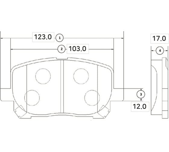 Тормозные колодки передние CTR GK1049 1