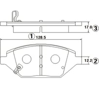 Тормозные колодки передние CTR GK1396