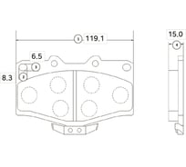 Тормозные колодки передние CTR GK1030