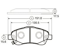 Тормозные колодки передние CTR GK1167