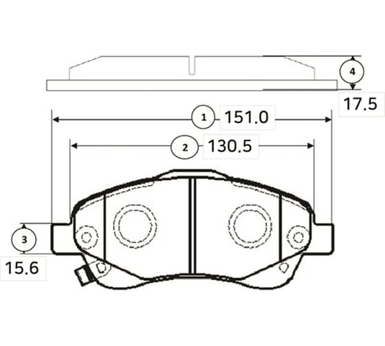 Тормозные колодки передние CTR GK1167