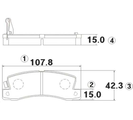 Тормозные колодки задние CTR GK1018 1