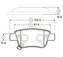 Тормозные колодки задние CTR GK1169