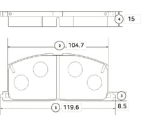 Тормозные колодки передние CTR GK1023