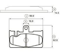 Тормозные колодки задние CTR GK1048