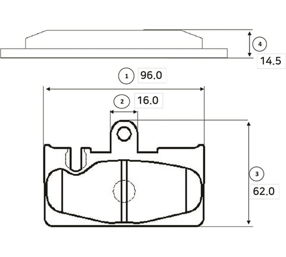 Тормозные колодки задние CTR GK1048