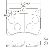 Тормозные колодки передние CTR GK0526