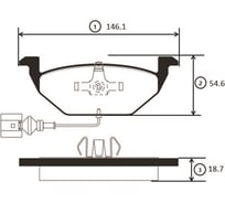 Тормозные колодки передние CTR GK1229