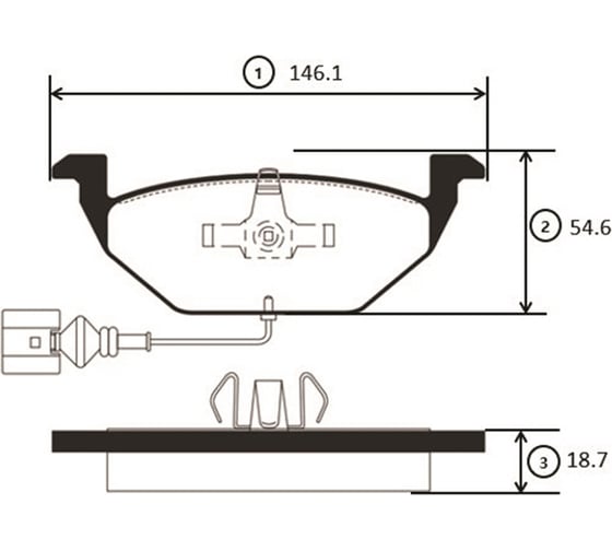 Тормозные колодки передние CTR GK1229