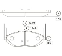 Тормозные колодки передние CTR GK0451