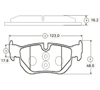 Тормозные колодки задние CTR GK0024