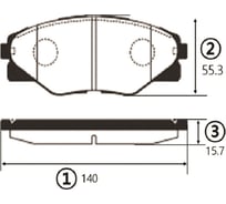 Тормозные колодки передние CTR GK1194