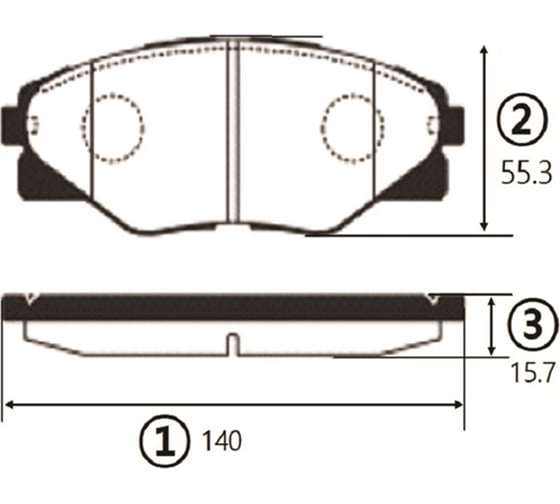 Тормозные колодки передние CTR GK1194 1