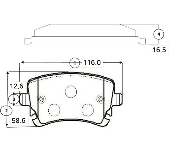 Тормозные колодки задние CTR GK1259 1