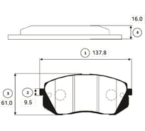 Тормозные колодки CTR GK0501