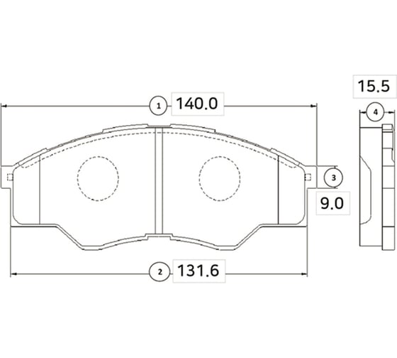 Тормозные колодки передние CTR GK1084 1