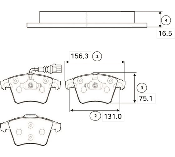 Тормозные колодки передние CTR GK1258 1