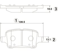 Тормозные колодки задние CTR GK1415