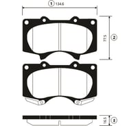 Тормозные колодки передние CTR GK1050