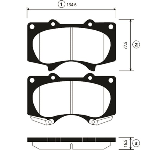 Тормозные колодки передние CTR GK1050 1